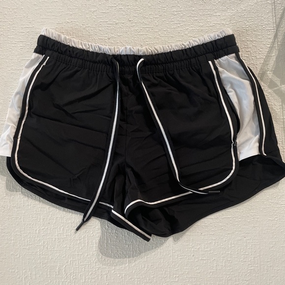 Athleta Pants - Athleta | Color Block Shorts | Black and White